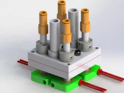 "HYDRA" Quad Extruder. Water cooled. easy calibration