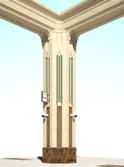 islamic column Low-poly  3D model