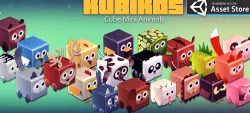KUBIKOS - 22 Animated Cube Mini Animals Low-poly  3D model