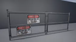 Low Poly Fence For Games Low-poly  3D model