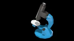 Low poly microscope Low-poly  3D model