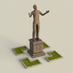 Low poly Statue Low-poly  3D model