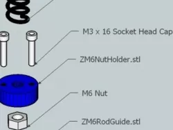 M6 Z Axis Conversion w/ Anti Backlash for Printrbot Simple