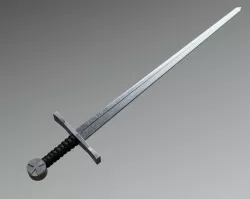Medieval Celtic Sword Leather grip Low-poly  3D model