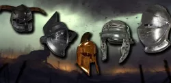 medieval helmet colection Low-poly  3D model