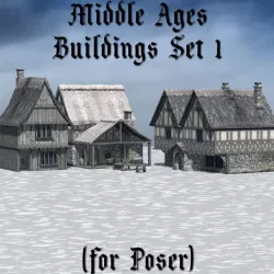 Middle Ages Buildings Set 1 for Poser 3D model