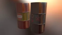 Oil Drum package Low-poly  3D model