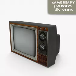Old TV Low-poly  3D model