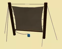 PACK 004   Desert fog water recuperator and jerry can Low-poly  3D model