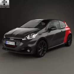 Peugeot 208 GTI 3-door 2015 3D model