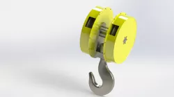 Pulley block with hook