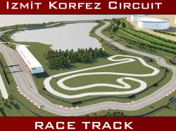 Race Track - Korfez Circuit Racing Track Low-poly  3D model