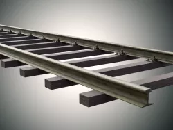 Railroad Track - Broad Gauge - Tileable Low-poly  3D model