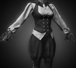 Realistic Steampunk Costume 3D model