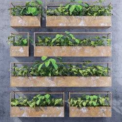 Rectangular shelves three 3D model