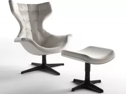 Regina II Armchair with Footstool 3D model