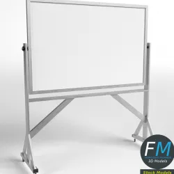 Reversible Freestanding Whiteboard 3D model