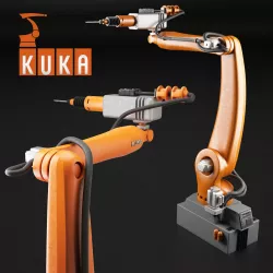 Robot KUKA Low-poly  3D model