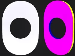 Round hole in oval 02 Low-poly  3D model