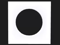 Round hole in square Low-poly  3D model