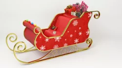 Santa Claus Sled - Christmas Sled - Chritmas Gift - 3D model