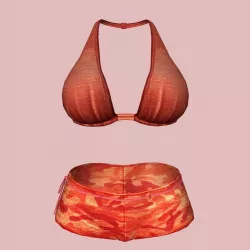 Sexy Red Army Bikini Low-poly  3D model