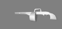 shotgun boomstiock con caricatore tondo e maniglia superiore Low-poly  3D model