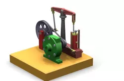 Steam Engine With Horizontal beam and Centrifugal