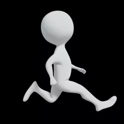 Stickman run Low-poly  3D model