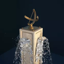 Sundial Plinth Fountain 3D model