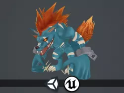 Werewolf - Hand Painted and Animated Low-poly  3D model