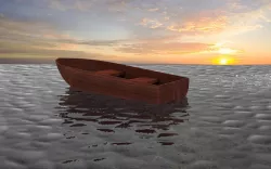 Wooden Rowing Boat