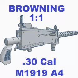 1:1 Browning M1919 (M1919A4) 30 Cal Machine Gun