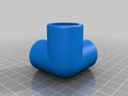 1/2" PVC 3 Way Corner Pipe Connector - Customizer