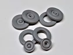 1/35 Scale WW2 SAS Willys Jeep Tires and Rims