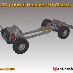 3D Printed Hummer H1 Chassis by [AN3DRC]
