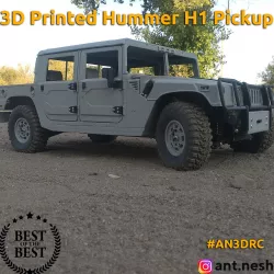 3D PRINTED RC CAR HUMMER H1 PICKUP body BY [AN3DRC]