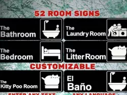 52 Room Signs Like "The Office" Logo
