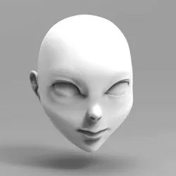 Anime head (for doll, marionette, puppet)