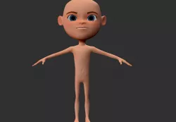 BASE MESH CARTOON BOY - model cartoon child