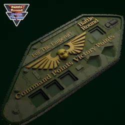 BATTLE ROUND TRACKER, NEW! 40K, 9TH EDITION, WARHAMMER 40000 Astra Militarum style