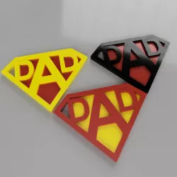 Father's Day Super DAD Keychain