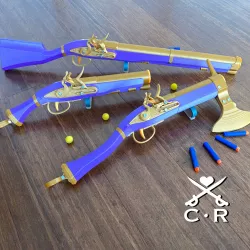 Flintlock Musket Nerf Blaster (Files Only, V2-2)