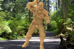 Geralt of Rivia statue