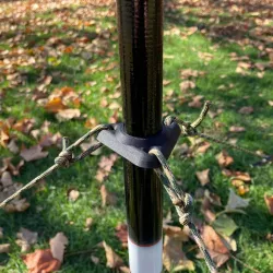 guy wire system for spiderbeam mast/ telescopic mast/ telescopic fishing pole with rope tensioners/winders