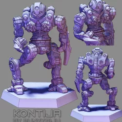Kontija Mech - Minature with 1.25 bases.