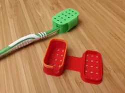 Light travel toothbrush case