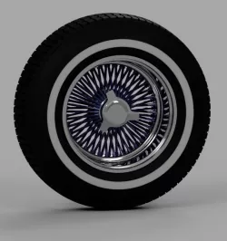 Lowrider wire wheel 1/18 scale 1 to 18