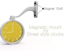 Magnetic mount  for Street style Clocks