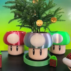 Mario Mushroom Money Tree Planter